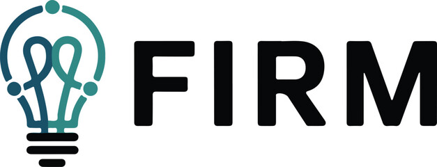 FIRM Wordmark with Lightbulb Idea Logo | Professional Business Branding for Company Identity, Website Design, Marketing Materials and Corporate Communications
