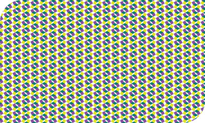 "Vibrant Psychedelic Geometric Pattern with Intersecting Colored Diamonds and Rounded Corners, Retro Pop Art Style"