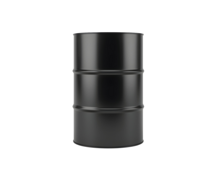 A Sleek and Modern Black Barrel for Industrial Applications and Creative Visualization