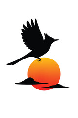 A fictional scene of a nightingale bird- বুলবুলি পাখি