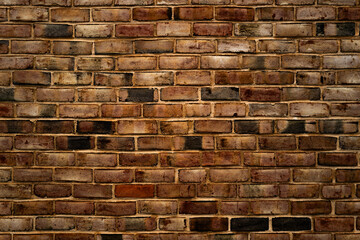 Brick wall texture background, brick wall texture for interior or exterior design backdrop. Blank brick wall background, outdoors design. Urban brick wall background. Rustic brickwall background.