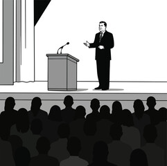 Black & White Silhouette School Vector Art