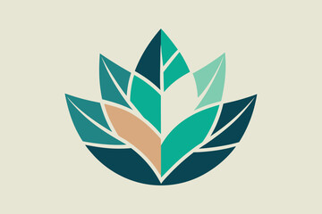 Fototapeta premium Abstract floral design with green leaf, flower, and water element vector icon