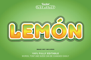 Editable text style effect - Orange Juice text style theme.