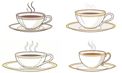 Black and Color line art icon design 