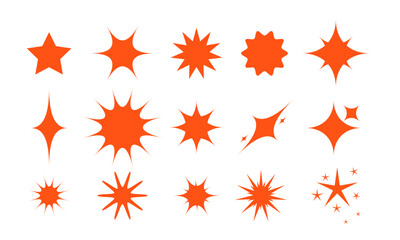 Flat Sparkling Star Collection Set