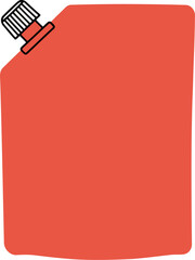 Red flexible pouch with cap for liquids and drinks vector