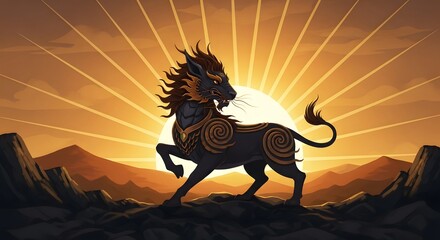 Majestic Mythical Animal in Enchanted Realm of Fantasy and Wonder	