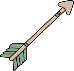 Vintage style archery arrow native american inspired vector art vector