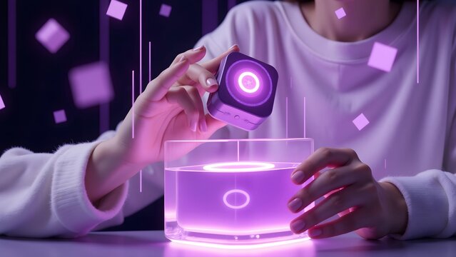 Demonstration of purple technological smart devices