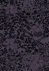 Beautiful leopard skin, cheetah effect illustration with seamless pattern. Leopard texture with light fur