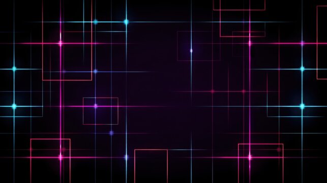 retro tech pixel background, 8 bit inspired futuristic grids, neon arcade vibe, abstract digital art