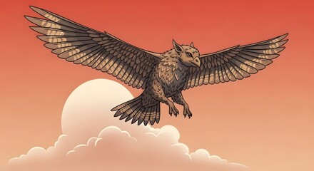 Majestic Mythical Animal in Enchanted Realm of Fantasy and Wonder	