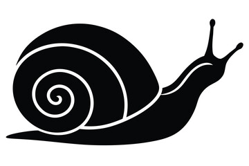 crawling snail silhouette vector icon © Bemol