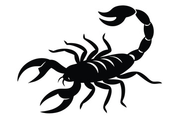 crawling scorpion silhouette vector icon
