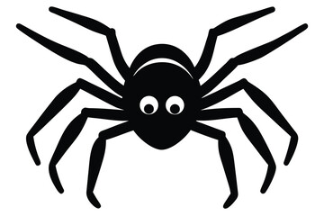 crawling spider silhouette vector icon