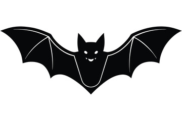 flapping bat silhouette vector icon
