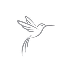 Obraz premium Elegant Hummingbird Logo Design — Nature, Freedom, and Creative Brand Symbol