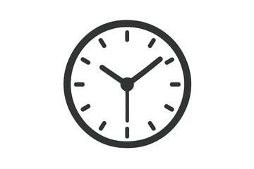 Clock icon in trendy flat style. Time symbol for web, logo, app, and UI design. Vector concept for deadline, schedule, appointment, timer, watch, and time management.