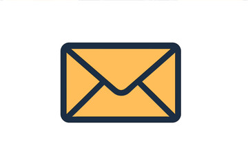 Mail icon in trendy filled line style. Vector envelope for email, message, and post. Communication concept for web, logo, app, UI design. Isolated graphic element symbol.