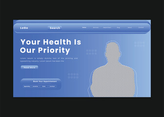 Healthcare Services Website Template Concept