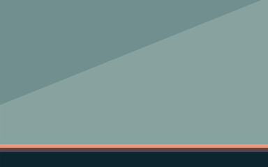 Modern wall background with a color block design in muted gray-blue and dark navy, featuring a diagonal shadow and thin coral line. Perfect for product displays, web banners, or minimalist digital