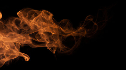 Orange Glowing Smoke Effect on a Black Background