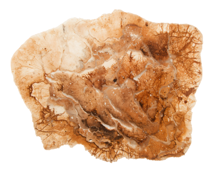 Detailed texture close up showing intricate patterns of travertine stone formation