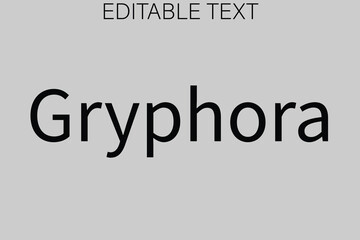 Gryphora text on a simple gray background with editable text space