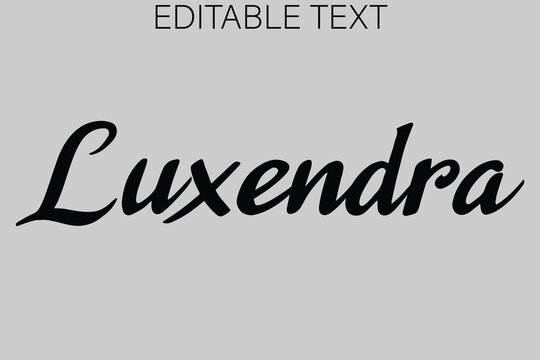 Elegant luxendra script font text on a plain background with editable text placeholder