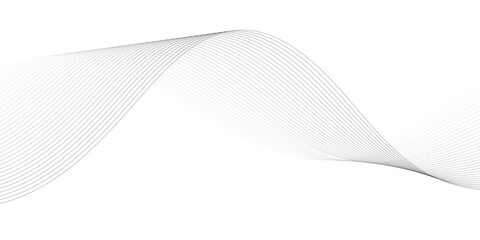 Abstract line wave background. Technology abstract lines on white background. Undulate Grey Wave Swirl, frequency sound wave, twisted curve lines with blend effect.