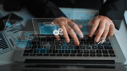 Digital business infrastructure with data system, analytics, sync. System management improves access, system management ensures performance, and system management supports digital operations. Marrow