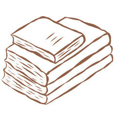 Line Art of Book Illustration. Hand-Drawn Doodle.
