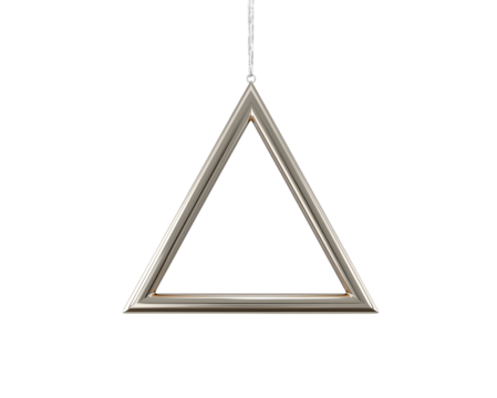 Elegant Silver Triangle Hanging Ornament Symbolizing Modernity and Geometric Simplicity