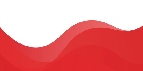 Red Wave on White Background Simple curve background for business with space for text. vector illustration eps10