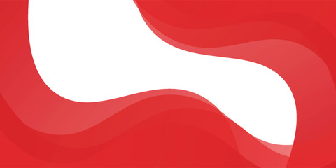 Red Wave on White Background Simple curve background for business with space for text. vector illustration eps10