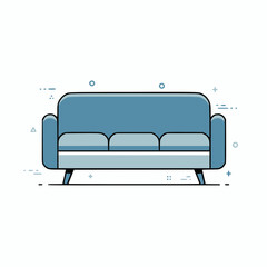sofa icon on white background