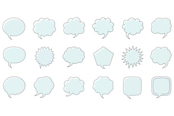 Vector art of collection of speech bubbles for communication and social media