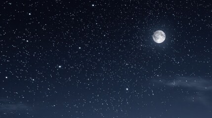 Fototapeta premium night sky with stars and moon no logos no brands ar 169