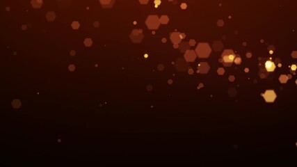 Golden glitter trail with glowing particles moving in soft shimmering motion on a dark background for New Year, Christmas or holiday party design. 4K loop animation. - Powered by Adobe