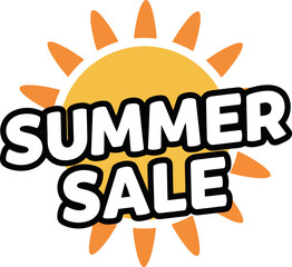 Summer sale sunburst graphic for retail promotions and seasonal discounts vector