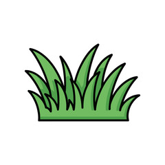 Vibrant green grass illustration showcasing lush blades in a minimalist design, perfect for nature themes