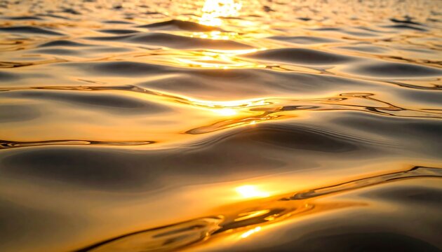 Golden water ripples at sunset (1)