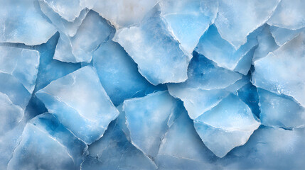 Obraz premium A textured background of blue ice shards, creating a cool and refreshing aesthetic.
