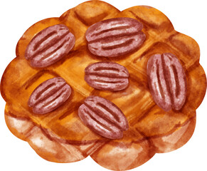 watercolor croffle caramel