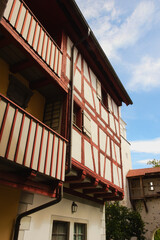 Characteristic half-timbered house in Wangen im Allgäu, Ravensburg district, Baden-Württemberg,...