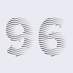 Obraz premium 96 Number Lines Logo Icon vector and Illustration