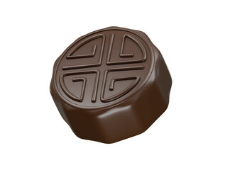 chocolate lava mooncake icon 3d illustration render
