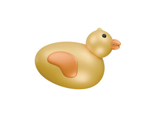 rubber duck icon 3d illustration render