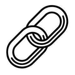 Title: Linked Chain Icon for Connectivity & Hyperlinking
